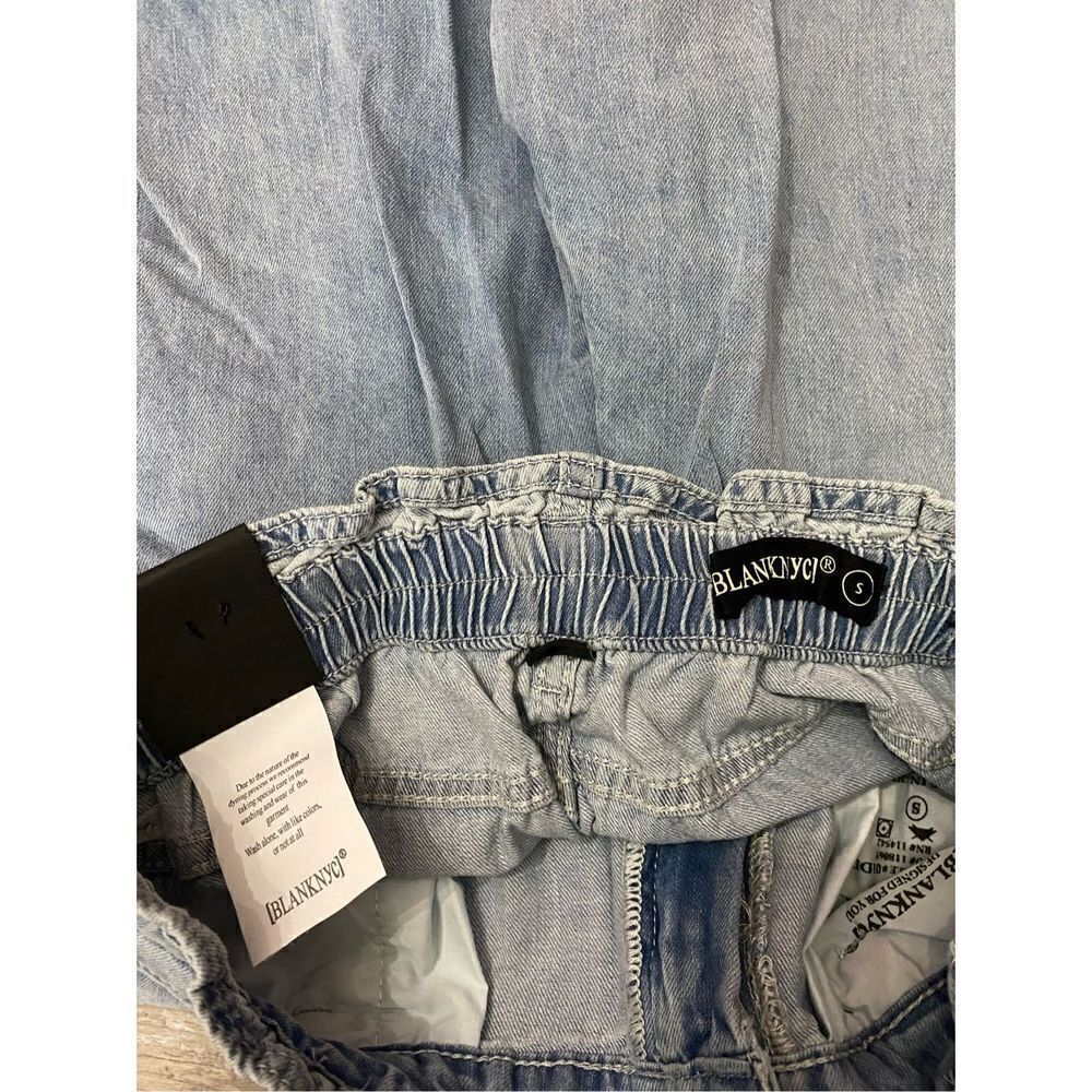 Blank NYC Stand Strong Paper Bag Wide Leg Jean Elastic Waist Women’s Size XSmall - Picture 3 of 4